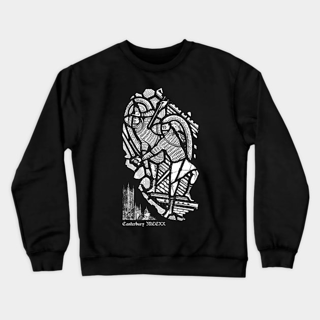 Canterbury Cathedral Stained Glass #3 Crewneck Sweatshirt by Save The Thinker